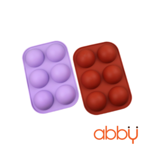 Khuôn silicon 6 ô hình bán cầu 5cm