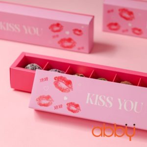 Hộp socola hình chữ nhật 6 viên Kiss You