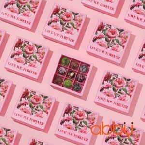 Hộp socola hình vuông 9 viên Love you Forever