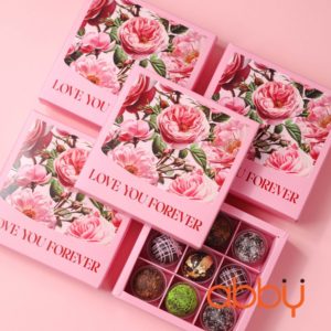 Hộp socola hình vuông 9 viên Love you Forever