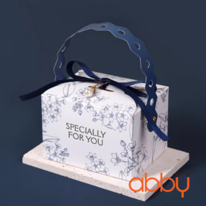 Hộp socola hình chữ nhật xanh blue 6 viên