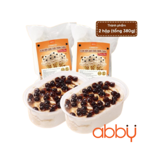 Set nguyên liệu làm kem hộp sữa tươi trân châu đường đen (tặng 2 ốc quế)