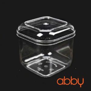 Hộp nhựa PS vuông cứng 7x7.5x6.3cm GD2013 kèm nắp (5 chiếc)