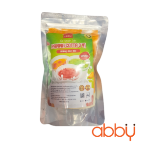 Set nguyên liệu làm Panna Cotta mix 3 vị ổi hồng, kiwi, đào 15 hũ (siêu sốt)