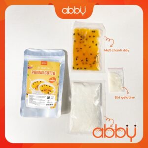 Set nguyên liệu làm Panna Cotta vị chanh dây 8 ly