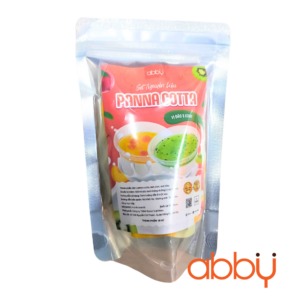 Set nguyên liệu làm Panna Cotta mix 2 vị đào, kiwi 15 hũ