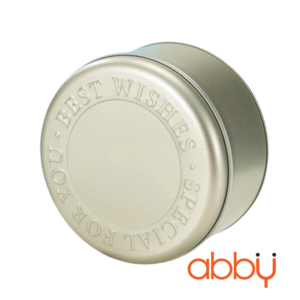 Hộp thiếc tròn màu vàng đồng 13.5x7cm (chiếc)