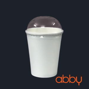Cốc giấy trắng 240ml nắp cầu 9x6x7.5cm (10 chiếc)