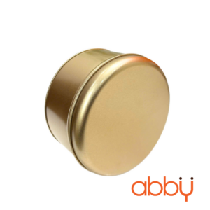 Hộp thiếc tròn màu đồng trơn 13.5x7cm (chiếc)