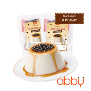 Set nguyên liệu làm tàu hũ trân châu đường đen 8 hũ