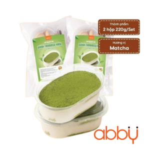 Set nguyên liệu làm bánh tiramisu mini vị matcha
