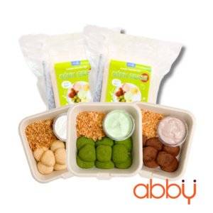 Set nguyên liệu làm mochi chấm kem 3 vị truyền thống