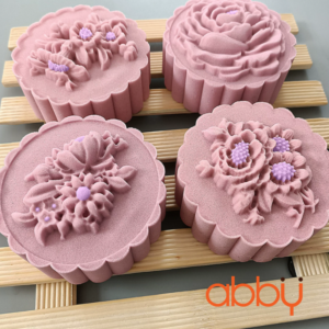 Khuôn nhấn lò xo 100g 4 mặt mặt trời kèm lá