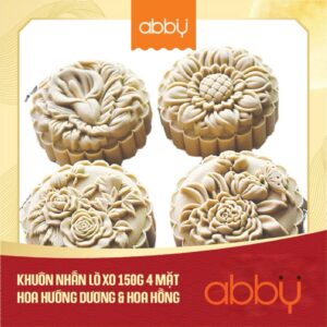 Khuôn nhấn lò xo 150g 4 mặt hoa hướng dương mix hoa hồng