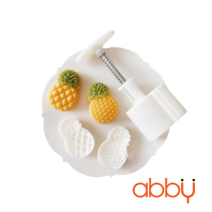 Khuôn nhấn lò xo 75g 4 mặt hình hoa kèm quả dứa