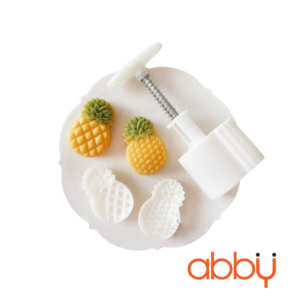 Khuôn nhấn lò xo 75g 4 mặt hình hoa kèm quả dứa