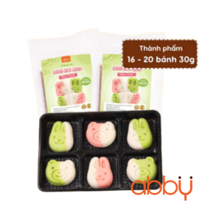 Set nguyên liệu làm bánh dẻo lạnh màu pastel khoảng 16 bánh 35g (kèm 2 khuôn nhựa, hộp đựng)