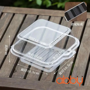 Hộp nhựa bento trong suốt (1 chiếc)