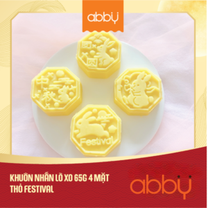 Khuôn nhấn lò xo 65g 4 mặt thỏ Festival