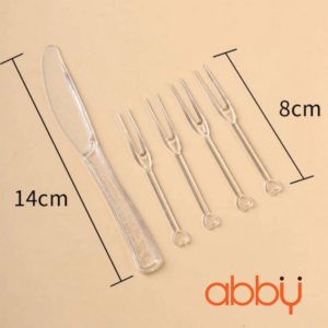 Bộ dao nĩa dùng cắt bánh trung thu (10 bộ)