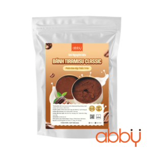 Set nguyên liệu làm bánh tiramisu truyền thống phủ socola đập (hộp thiếc tròn)