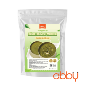 Set nguyên liệu làm bánh tiramisu matcha socola đập (hộp thiếc tròn)