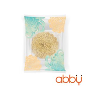 Túi đựng bánh trung thu 125-150g mẫu Cúc Xanh (khoảng 100 túi)
