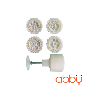 Khuôn nhấn lò xo 150g 4 mặt Tulip, Linh lan, Anh túc, Hoa cúc