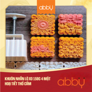 Khuôn nhấn lò xo 150g 4 mặt hoạ tiết thổ cẩm