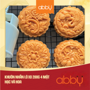 Khuôn nhấn lò xo 200g 4 mặt hạc và hoa