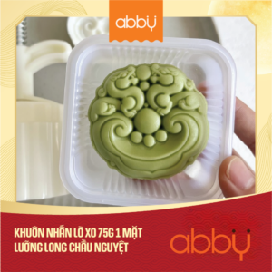 Khuôn nhấn lò xo 75g 1 mặt lưỡng long chầu nguyệt