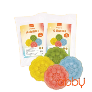 Set nguyên liệu làm vỏ bánh dẻo 4 màu hiện đại 800g thành phẩm