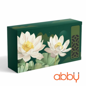 Bộ túi & hộp giấy 2 bánh trung thu 125-250g mẫu Bạch Liên Dạ Nguyệt
