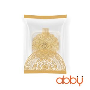 Túi đựng bánh trung thu 200-250g họa tiết nhũ vàng (10 túi)