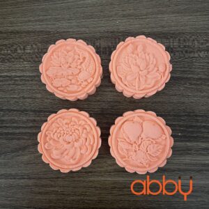 Khuôn nhấn lò xo 75g 4 mặt sen, cúc, cá chép, lê