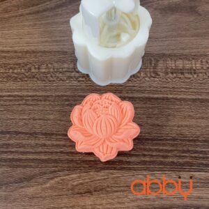 Khuôn Trung Thu lò xo 75g 1 mặt hoa sen 2022