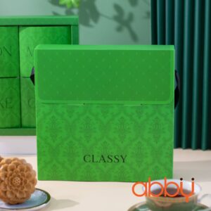 Bộ túi và hộp giấy 4 bánh trung thu 125-250g mẫu Gucci