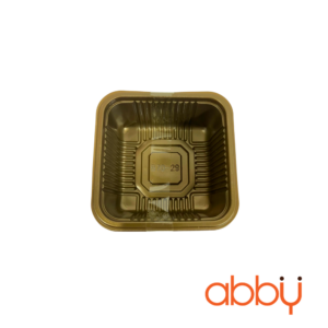 Khay nhựa 7cm đựng bánh Trung Thu 50-75g nâu cà phê PP (50 chiếc)