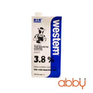 Sữa tươi tiệt trùng 3.8% béo Western 1L